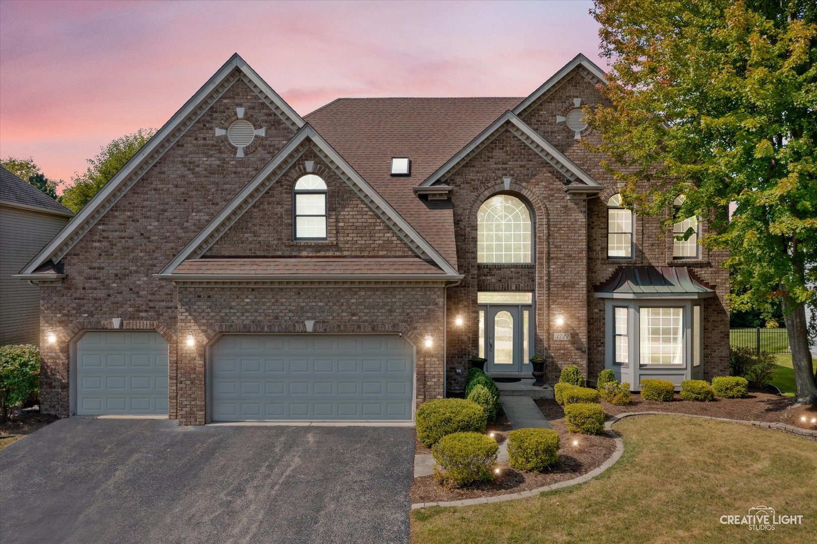 a front view of a house