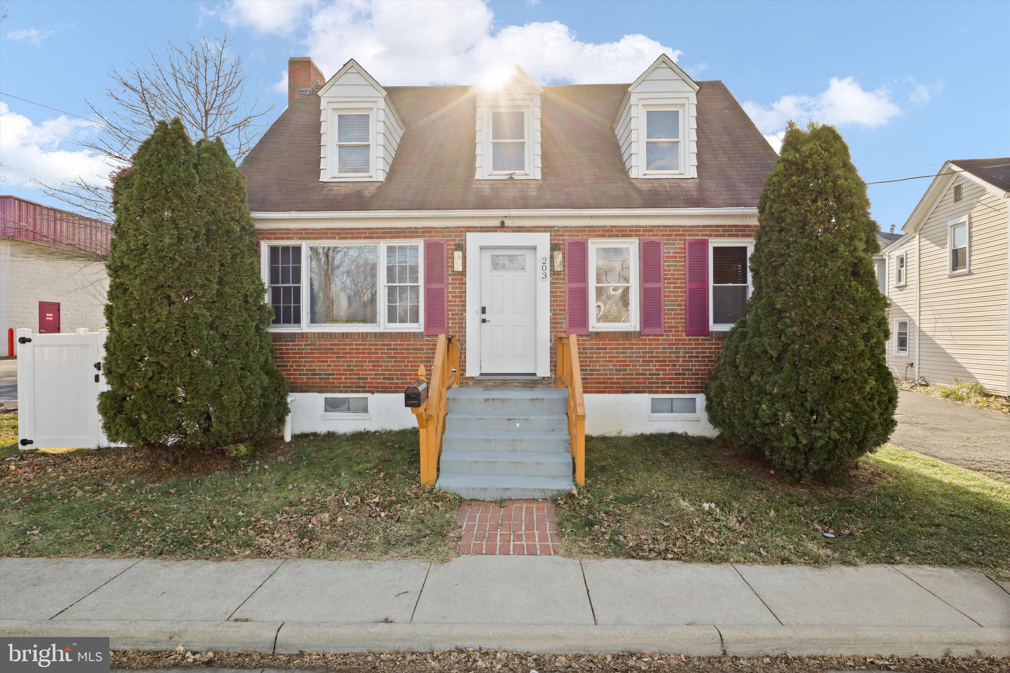 a front view of a house