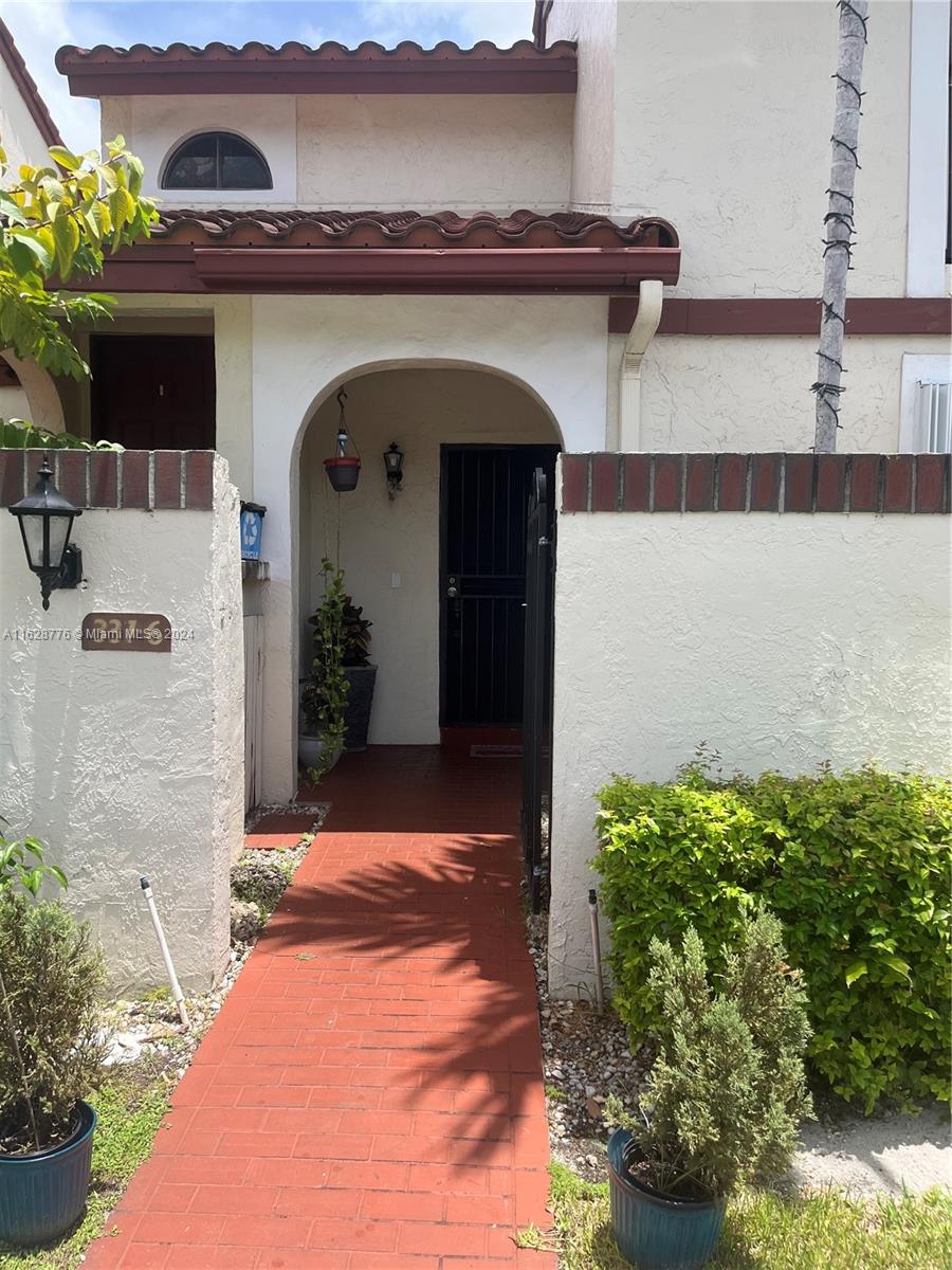 a view of front door of a house