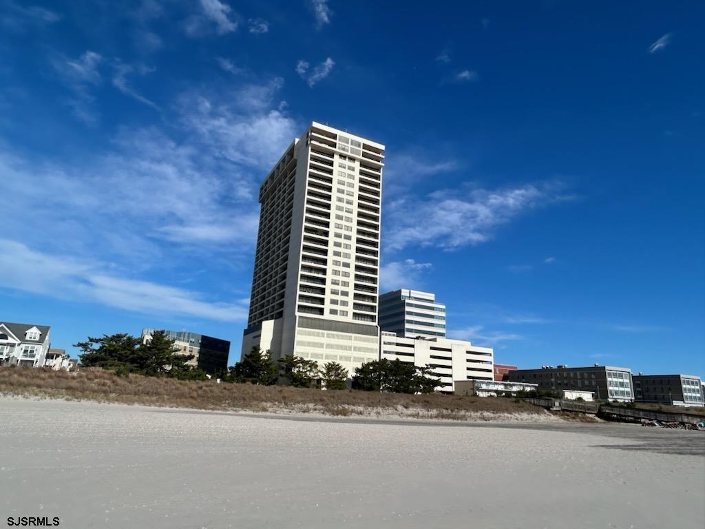 a front view of a building