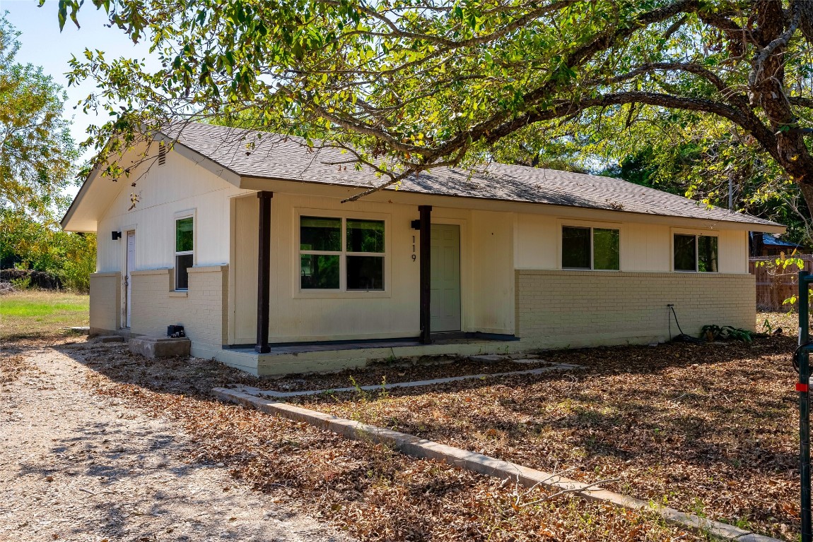 a front view of a house