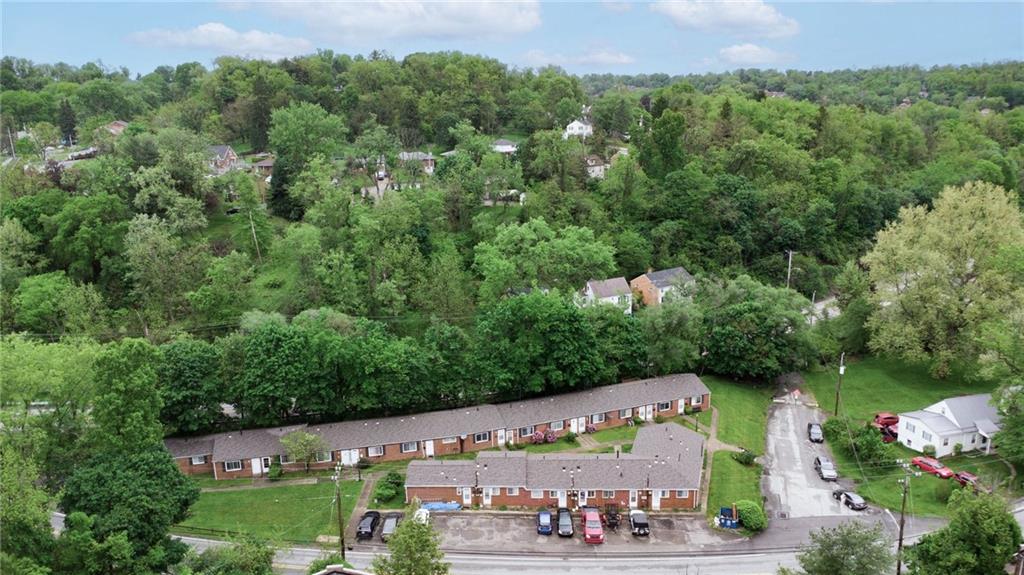 an aerial view of multiple house