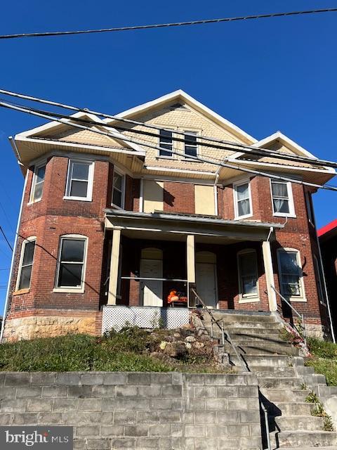 a front view of a house