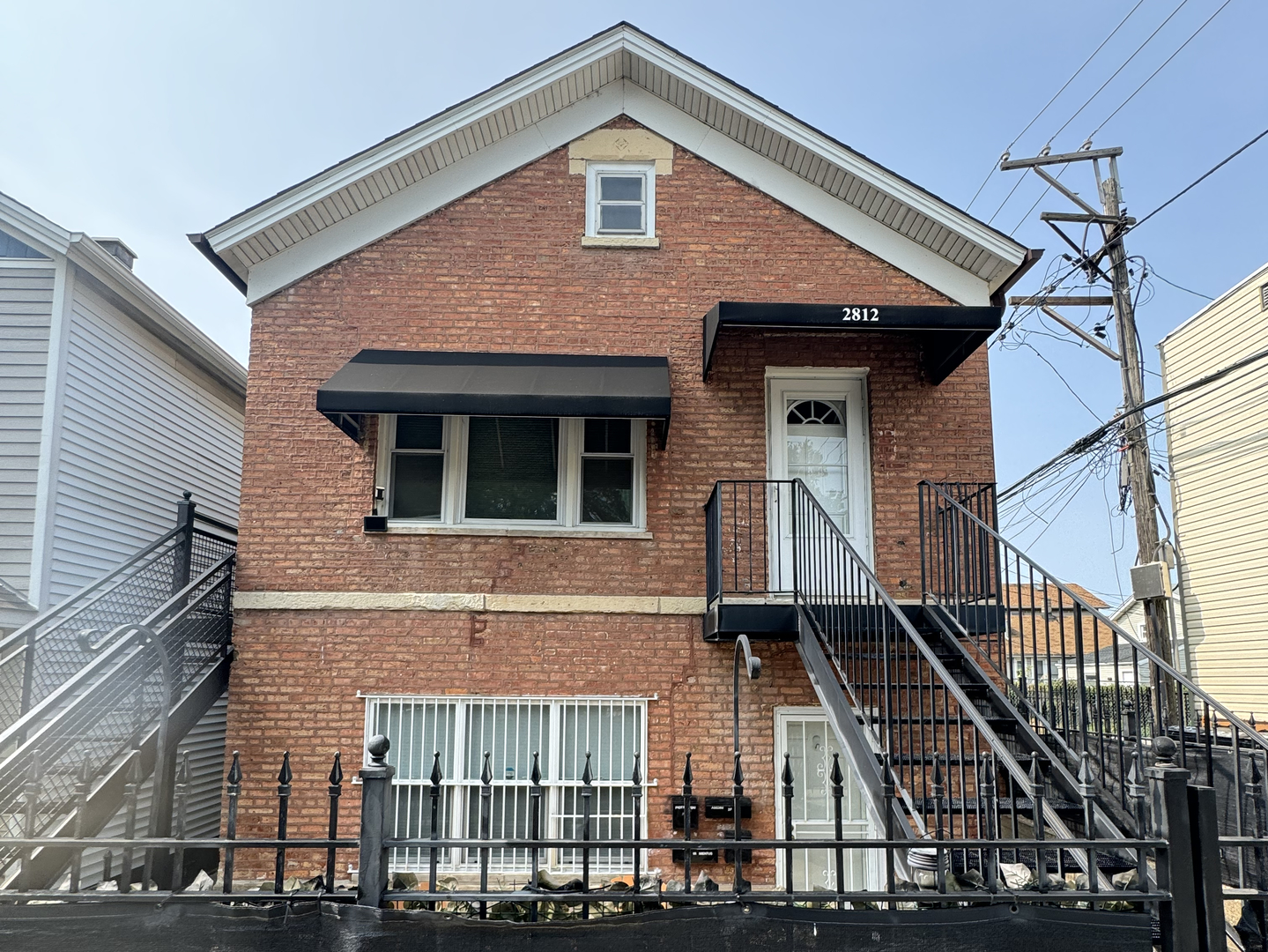 a front view of a house