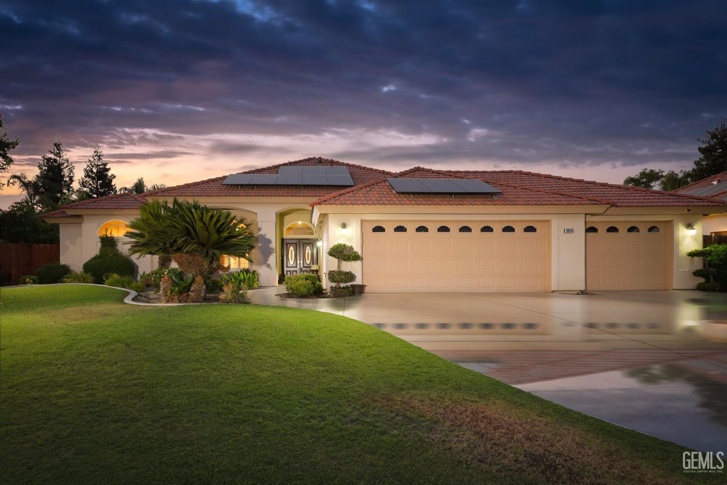 a view of a house with a patio