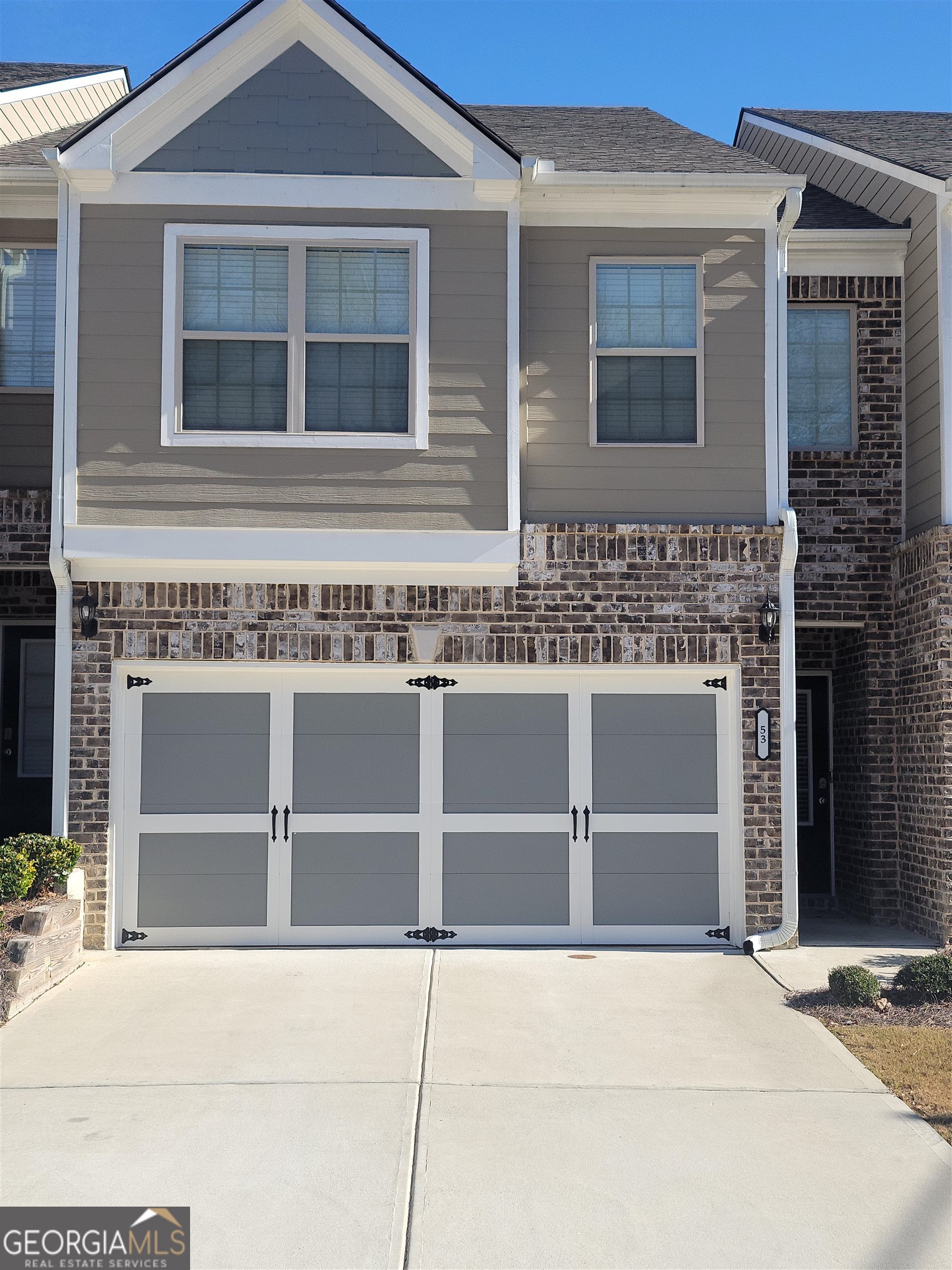 a front view of a house