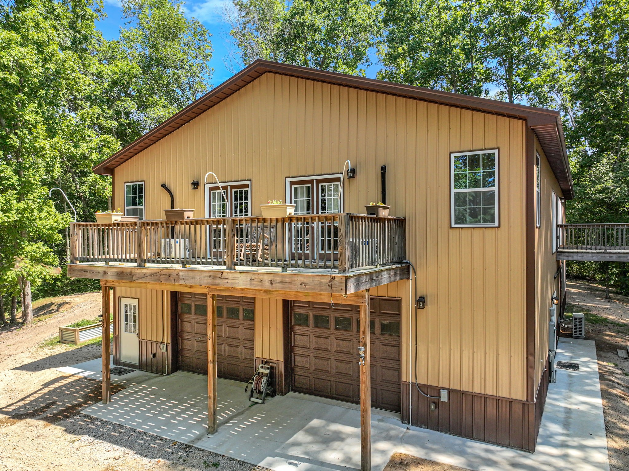 a house view with a outdoor space