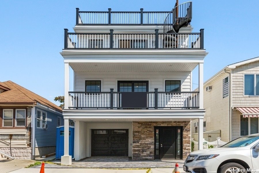 a front view of a house with entryway