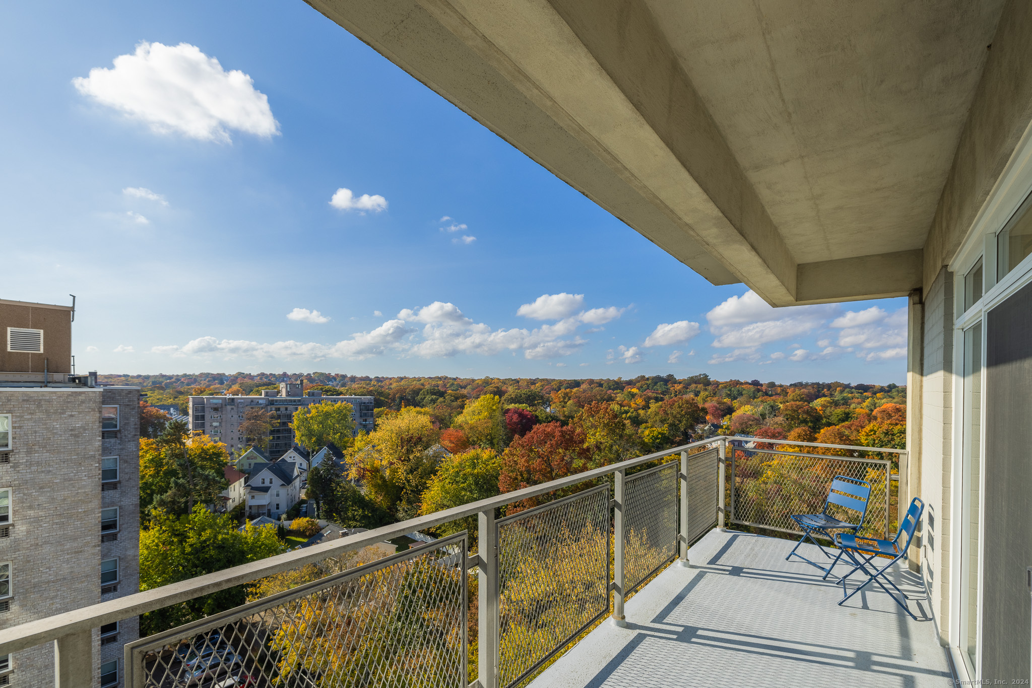 a view of a balcony