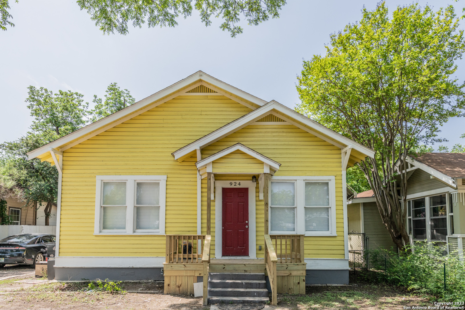 a front view of a house