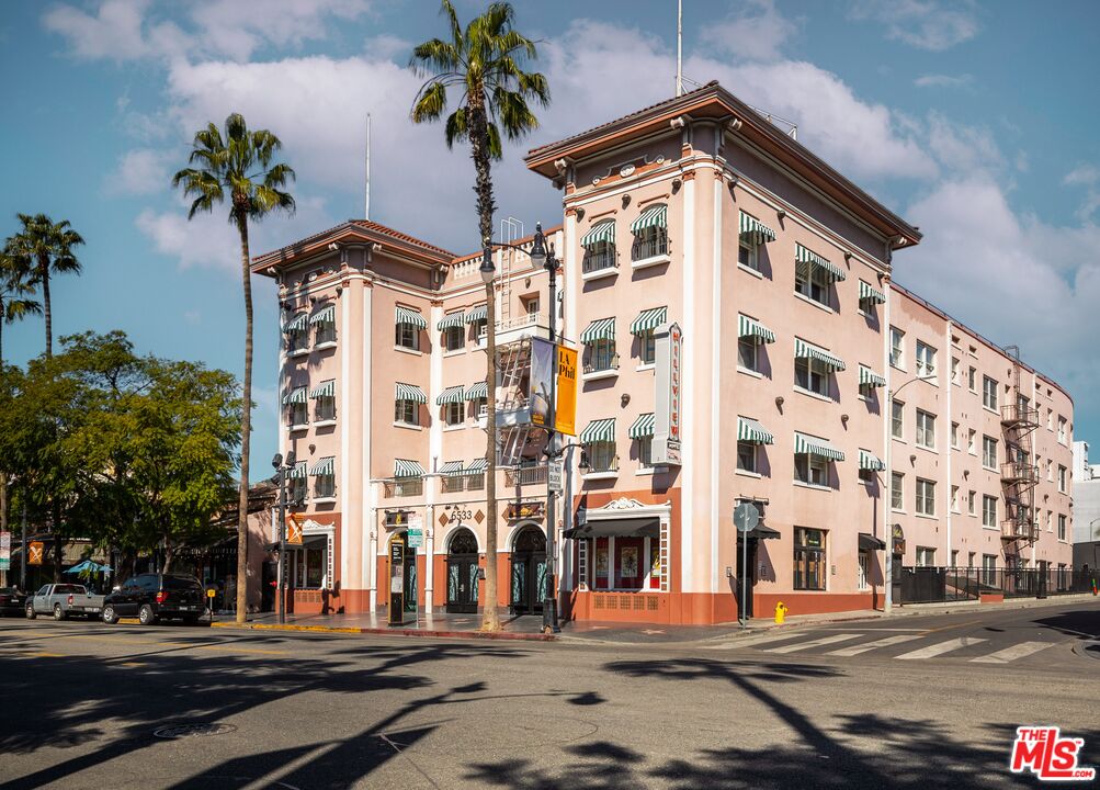 a front view of a building