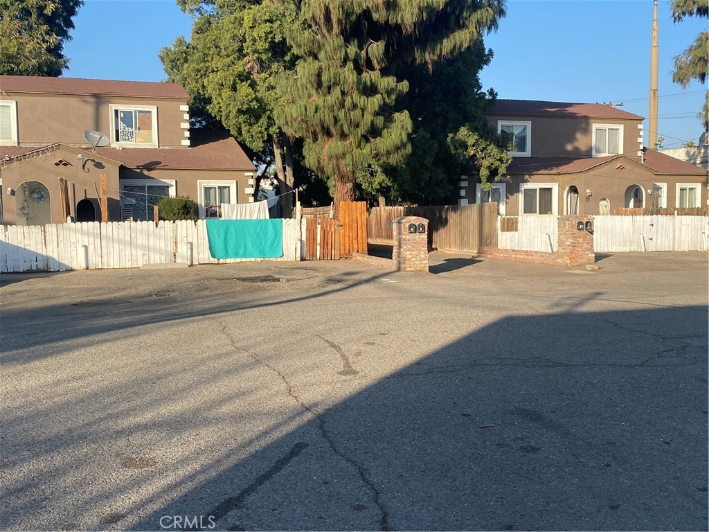 front view of a house with a street