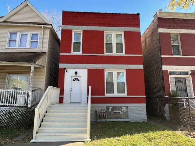 a front view of a house