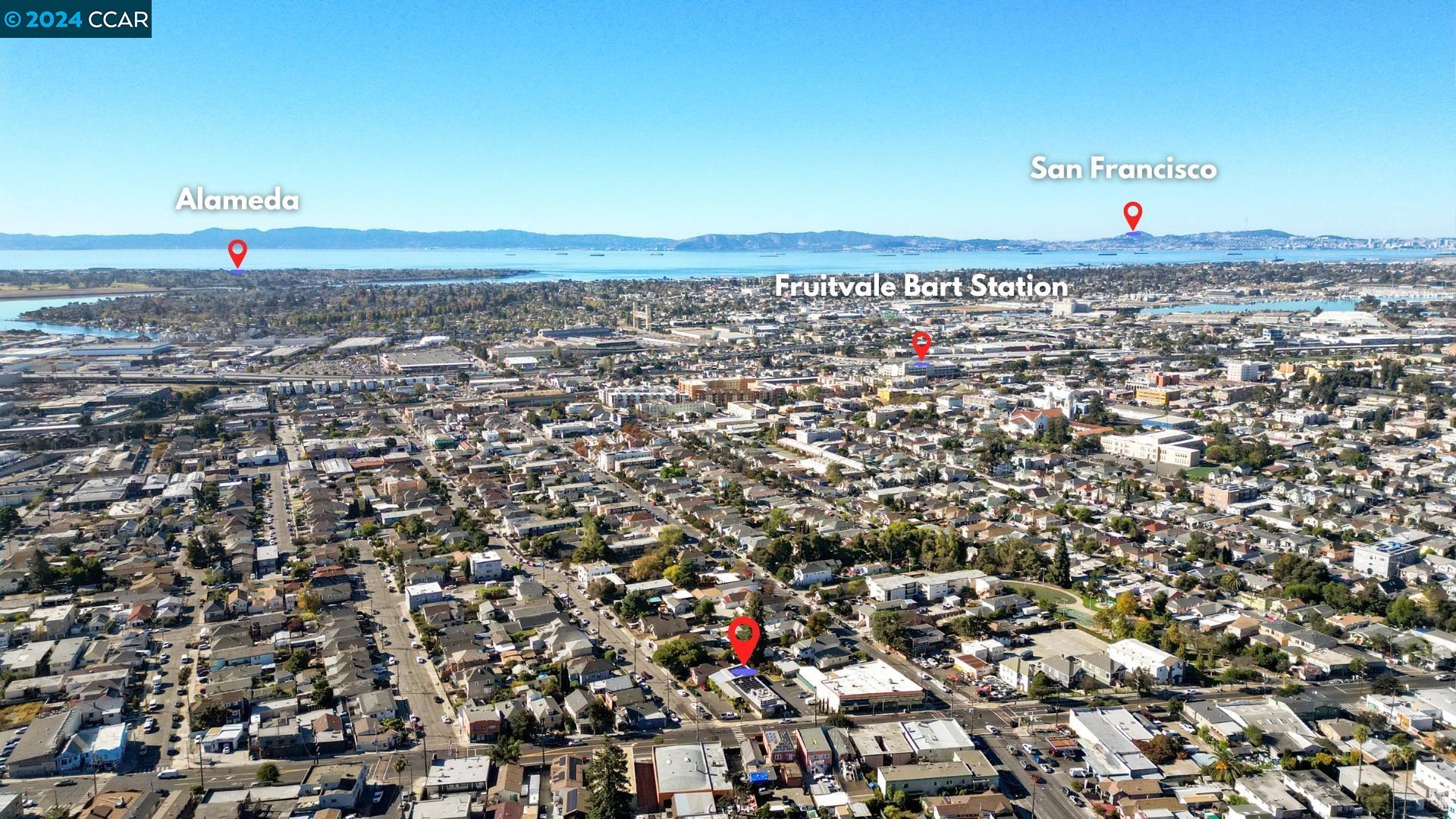 an aerial view of a city