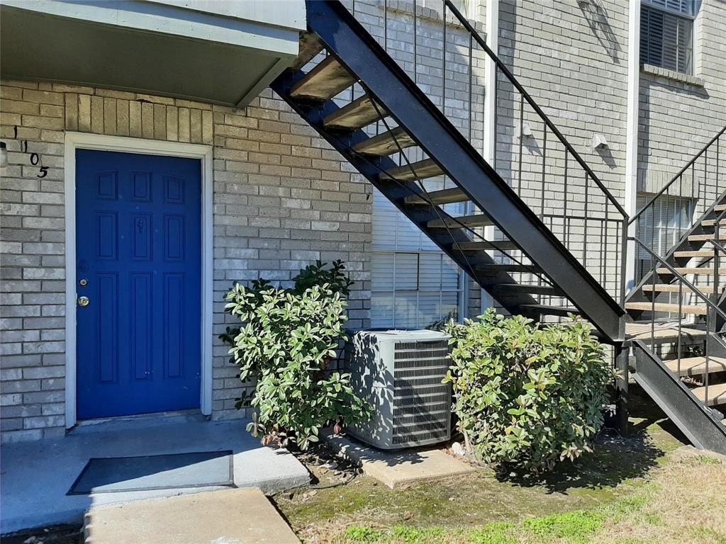 a potted plant sitting in front of a house