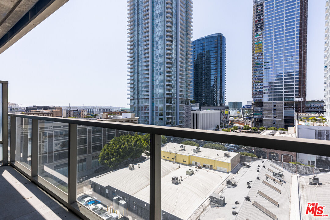 a view of balcony with city view