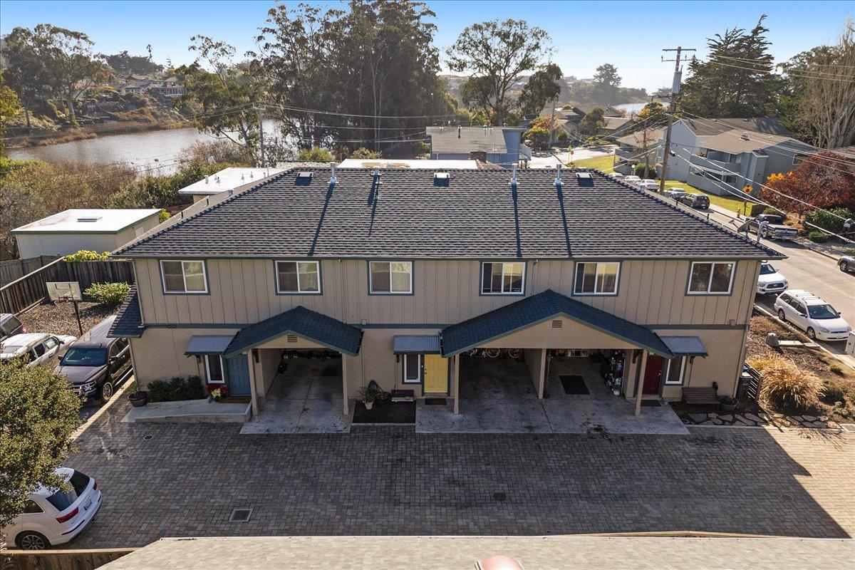 a aerial view of a house