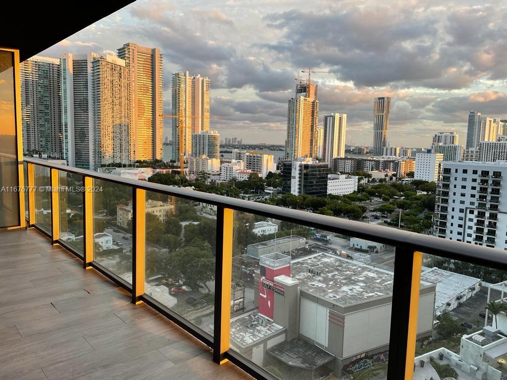 a view of city from a balcony