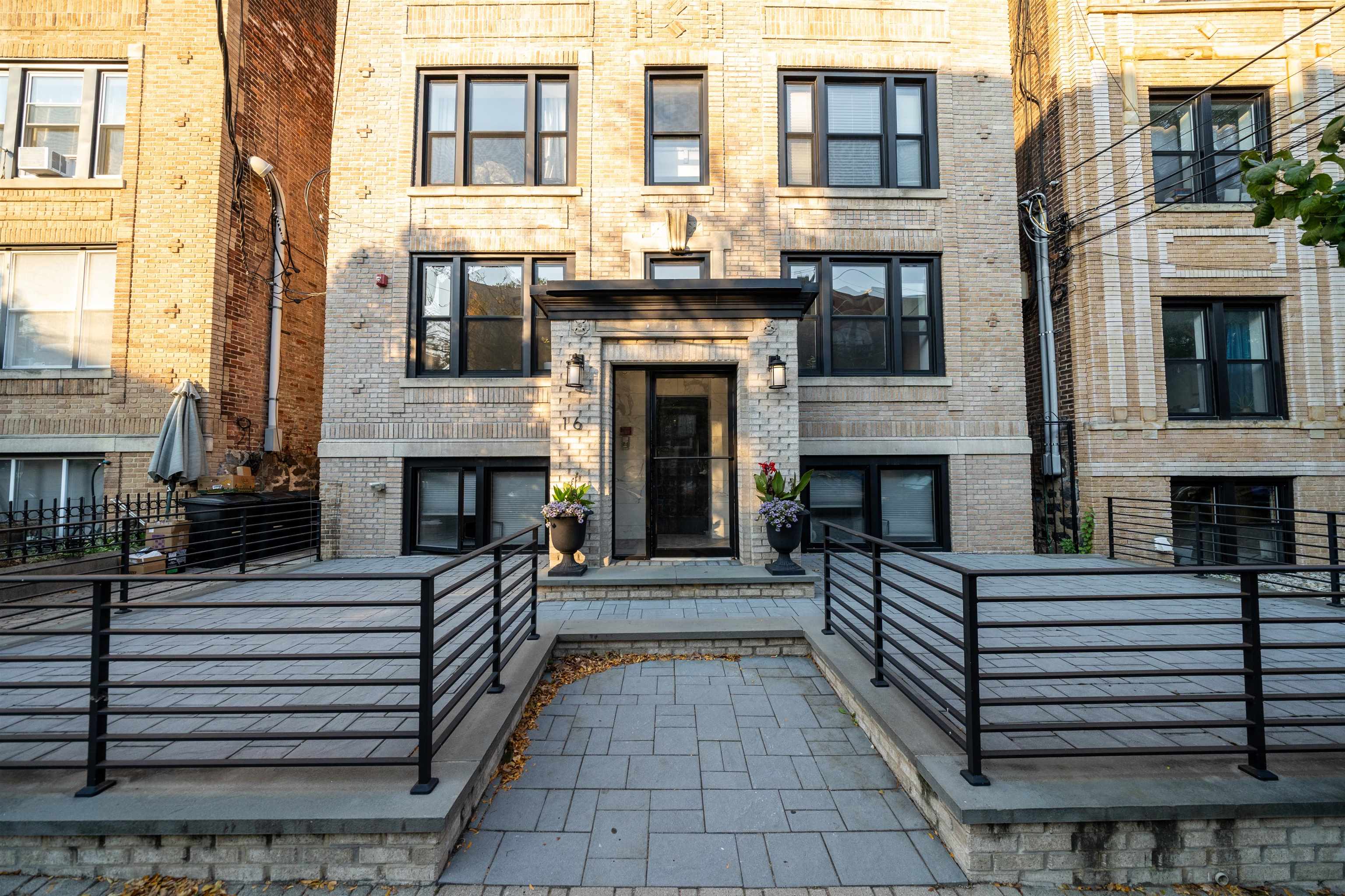 a view of a building with stairs