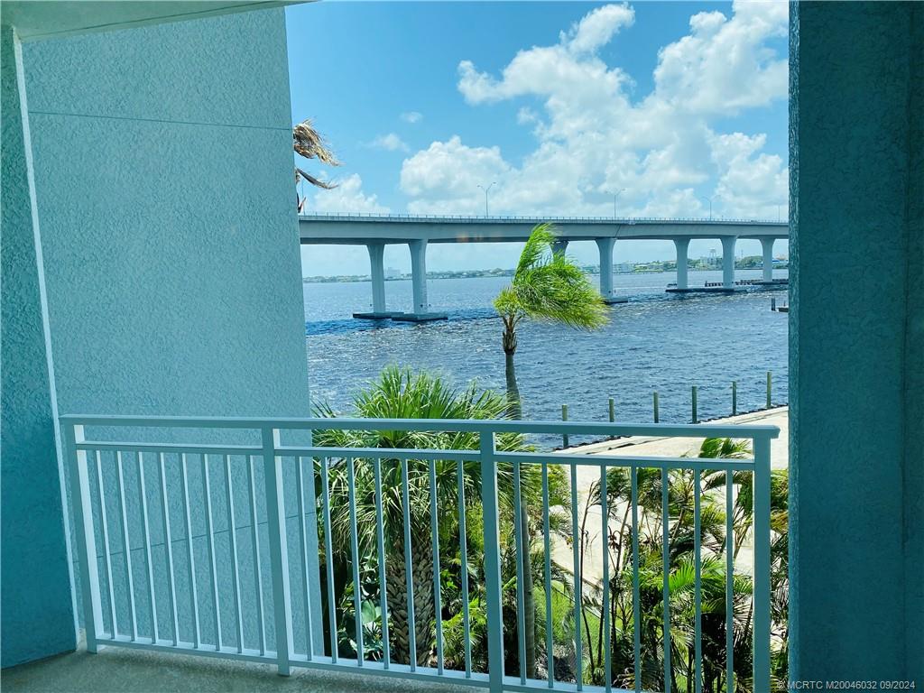 a view of a balcony