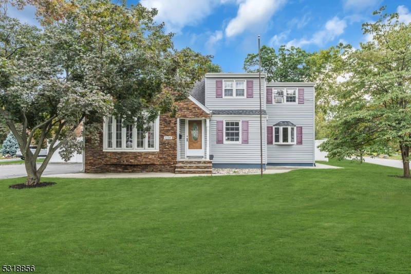 a house view with a garden space