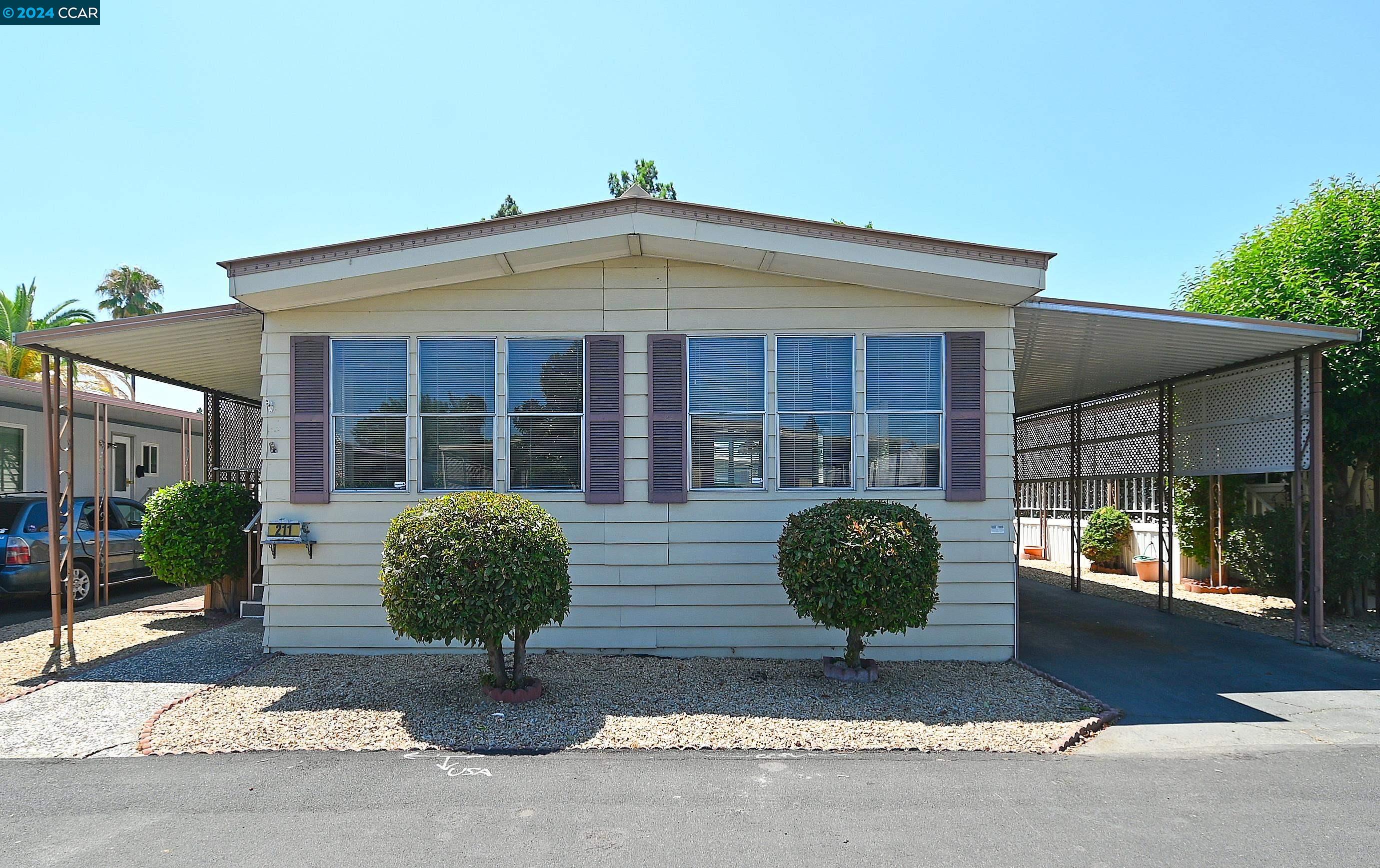 a front view of a house