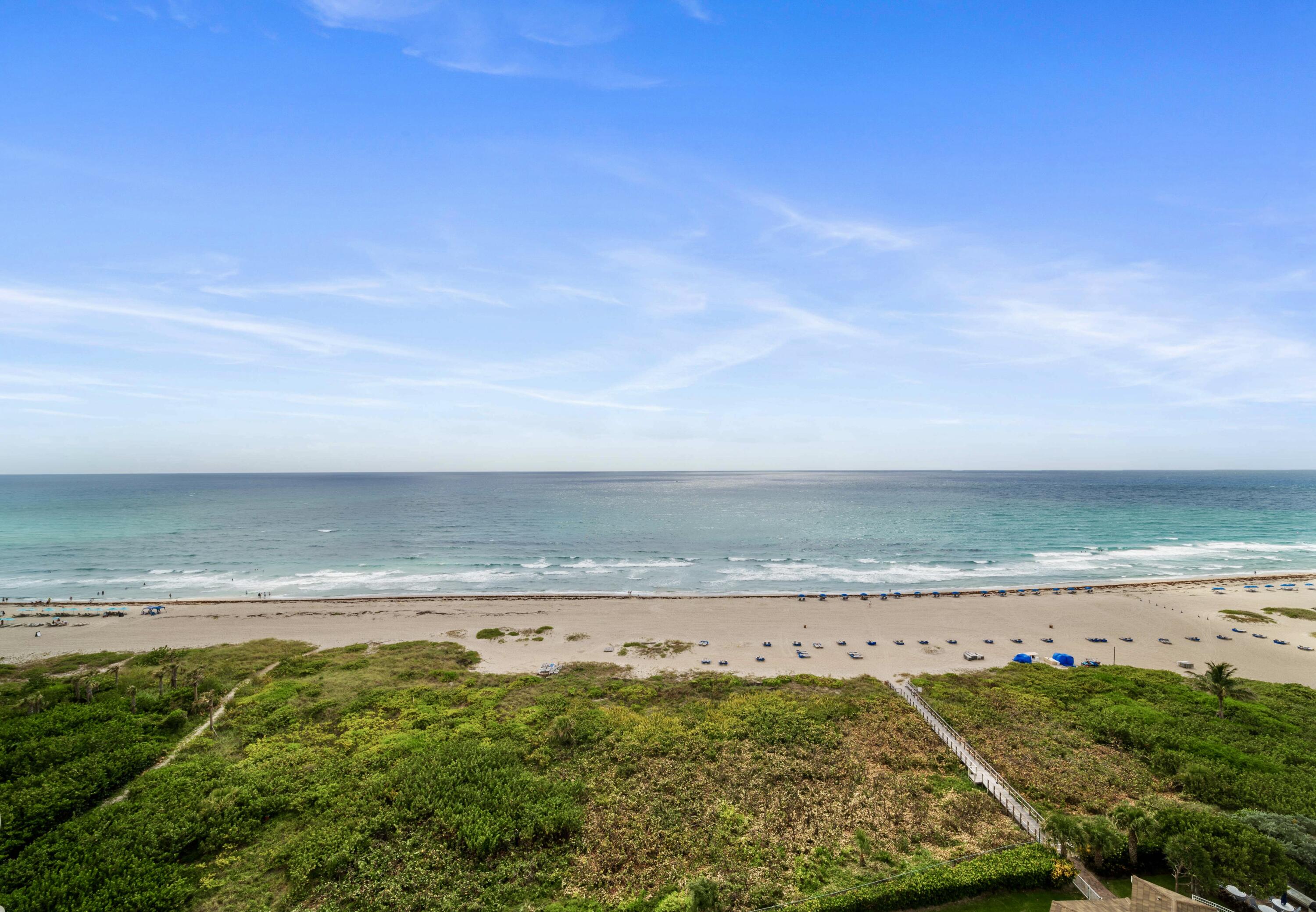 a view of beach and ocean