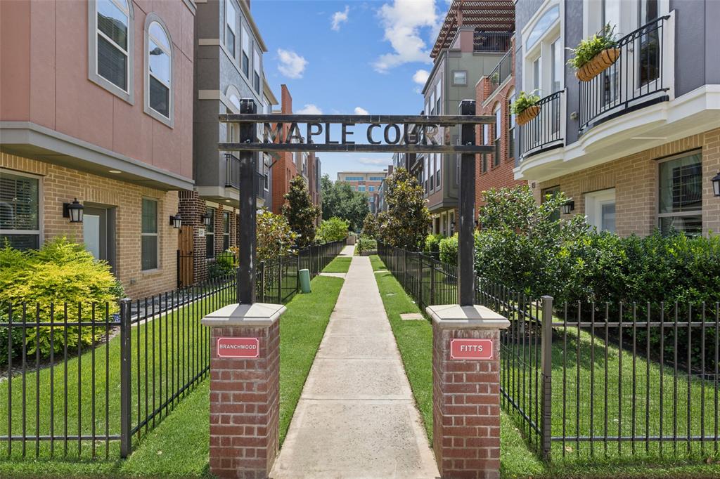 a view of a pathway of a building