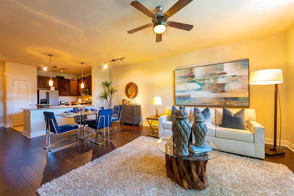 a view of a livingroom with furniture and a livingroom