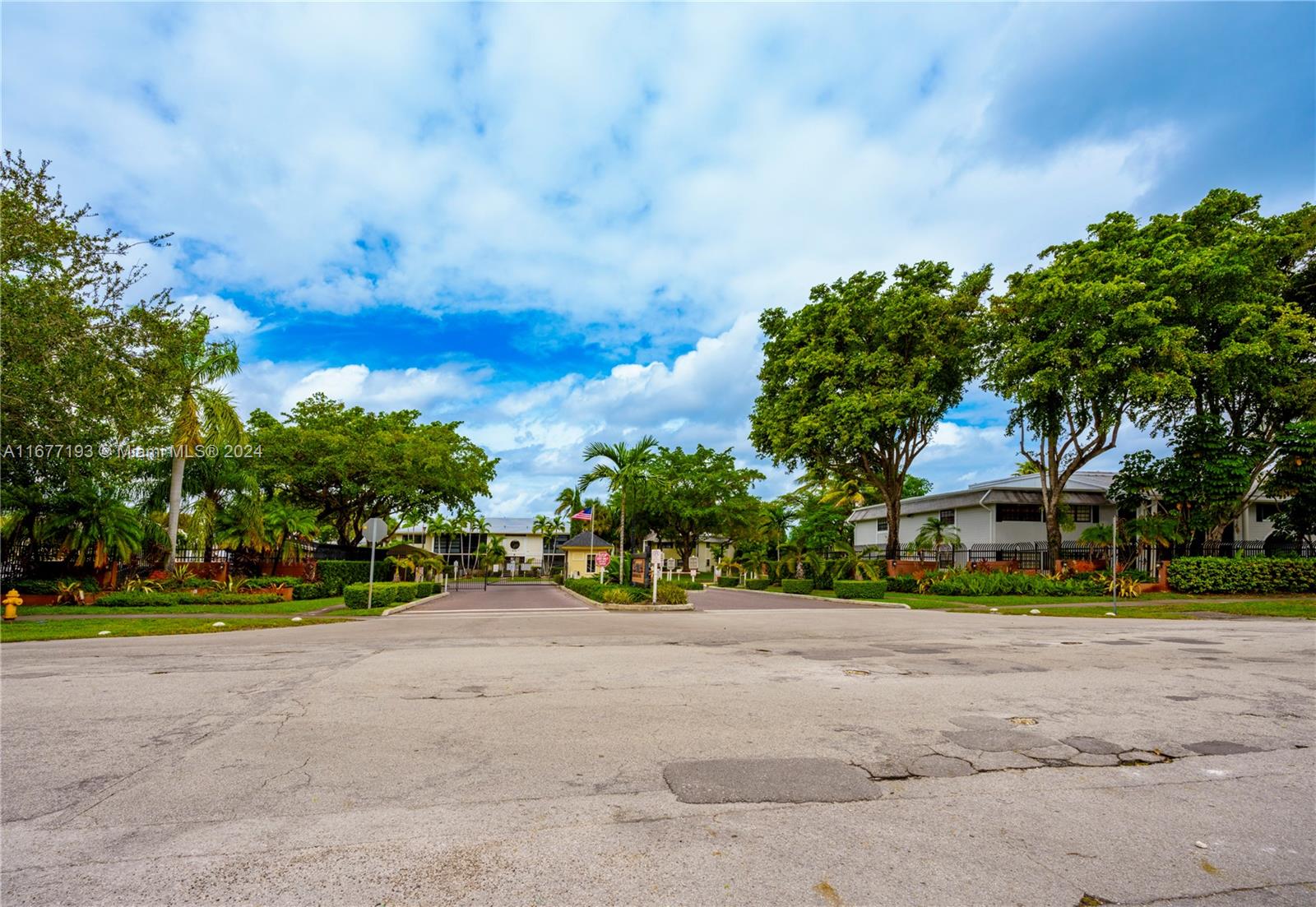 a view of road with houses