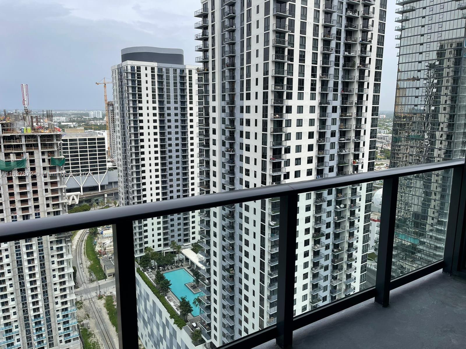 a view of city from balcony