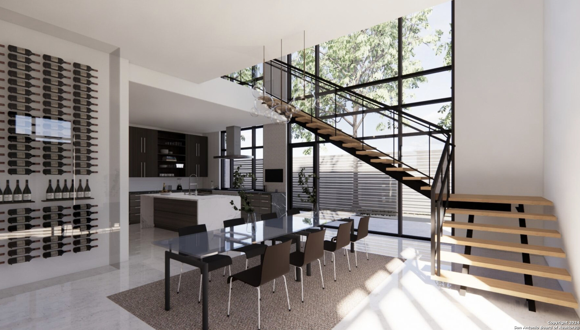 a view of a livingroom with furniture and window