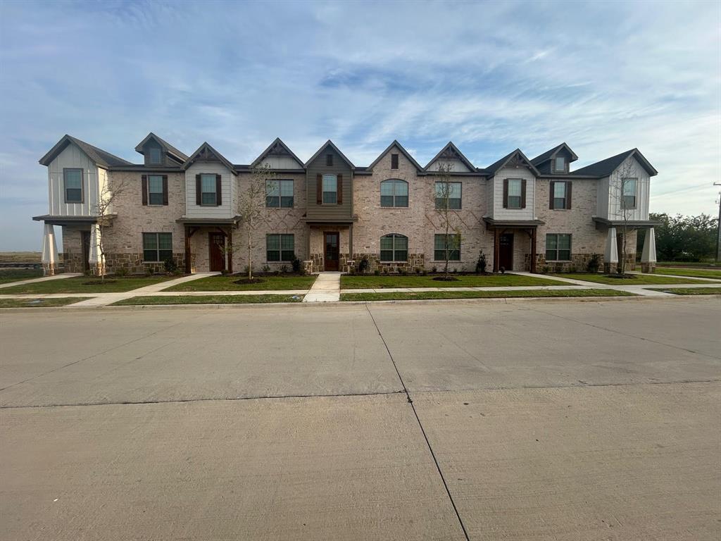 a view of a street with houses