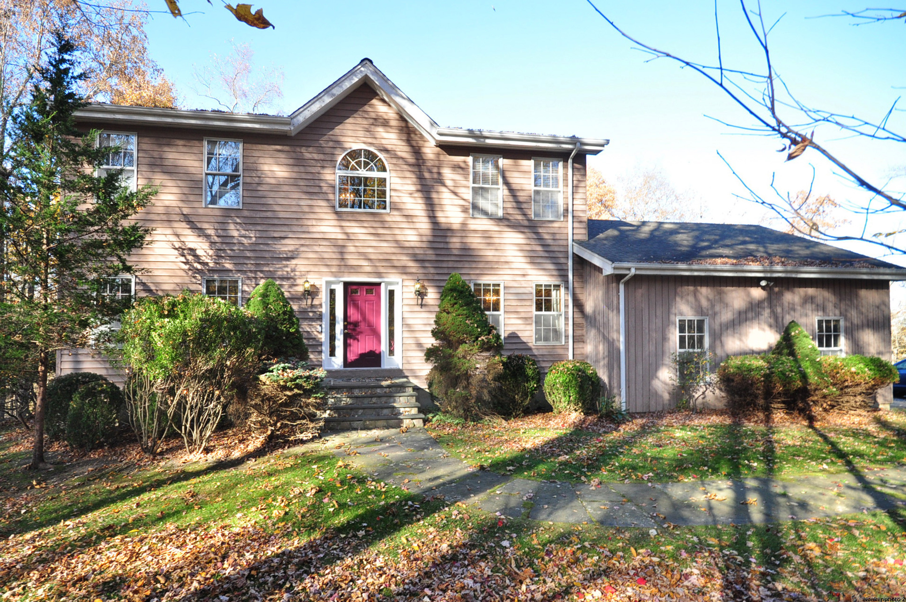 a front view of a house