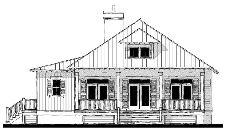 Port Arthur Front Elevation Plan 17118 ~