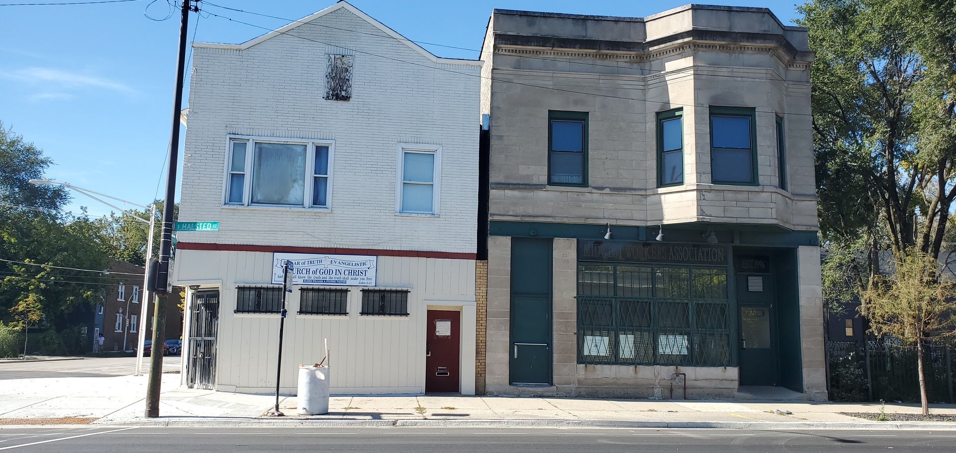 a view of a building with a entrance