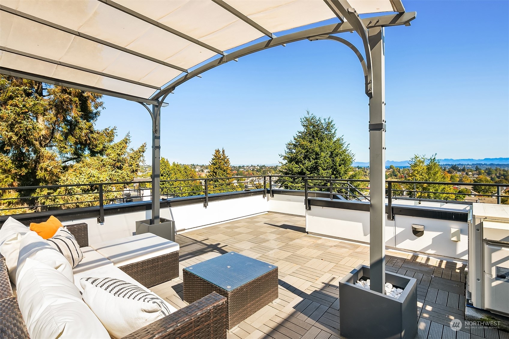 a view of balcony with couch