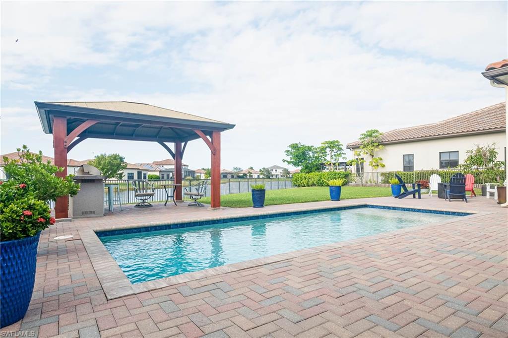 Pool & Cabana with outdoor kitchen