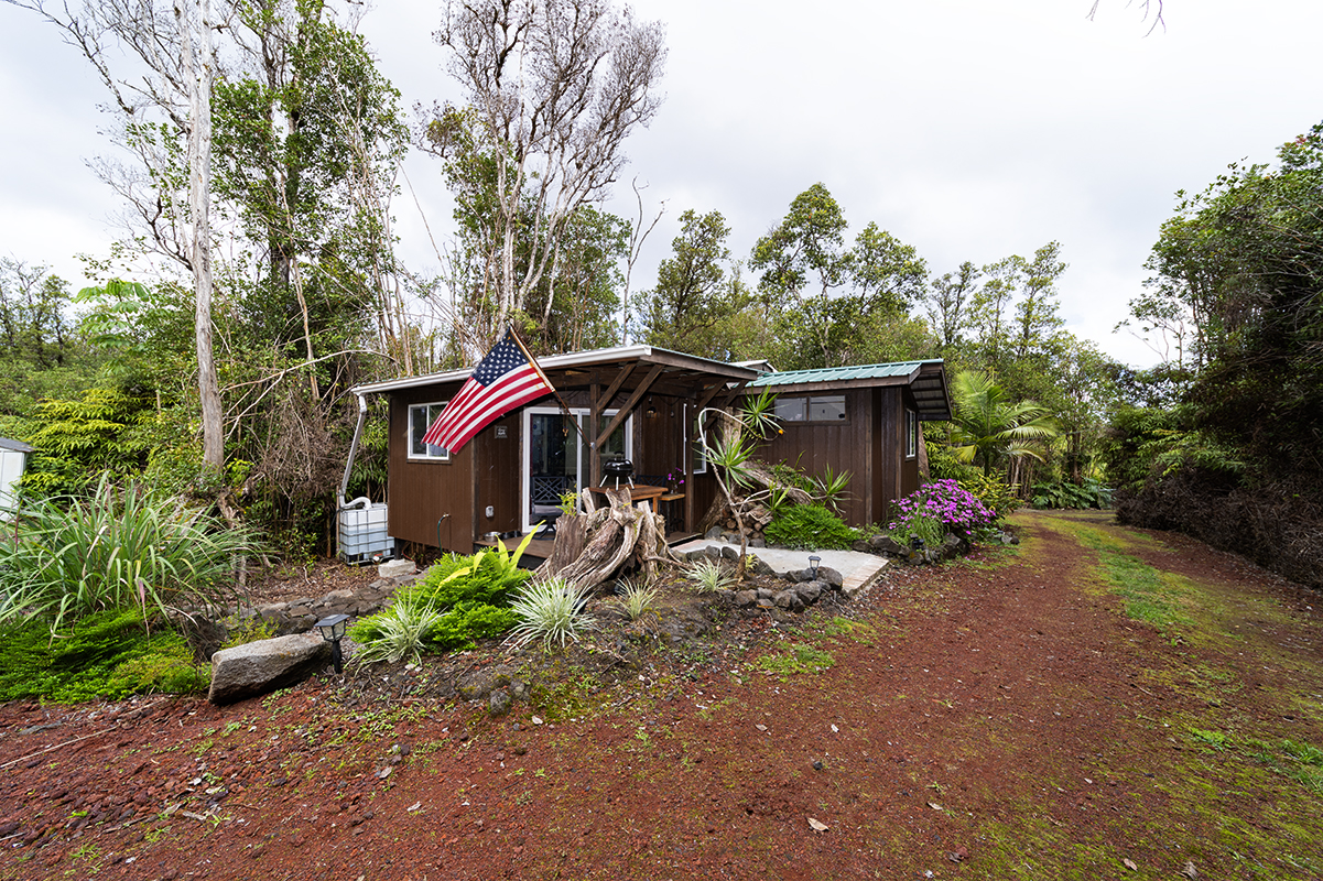 The cozy 1 bedroom, 1 bathroom, 477 sq ft cottage is on the adjoining 2-acre parcel and is perfect for tiny house living and/or a hosted short term vacation rental.