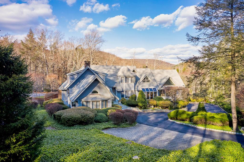 View of front of house featuring a mountain view