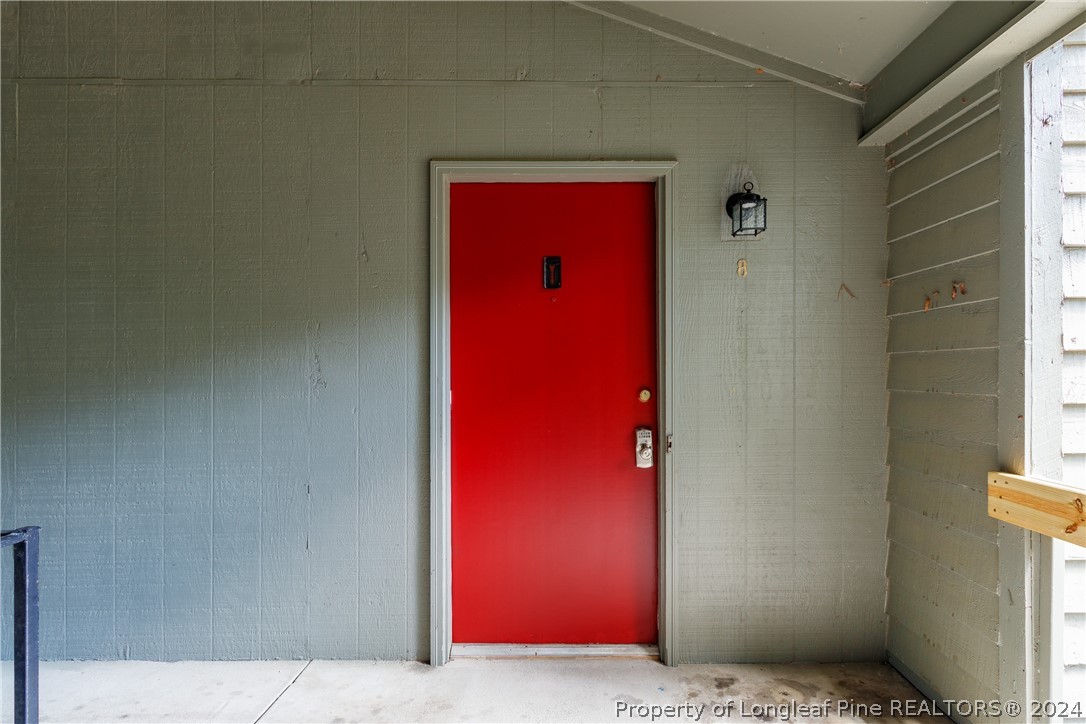 a view of front door