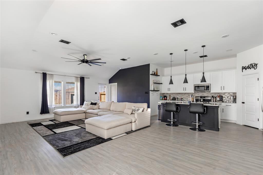 Dining area open to livingroom and kitchen