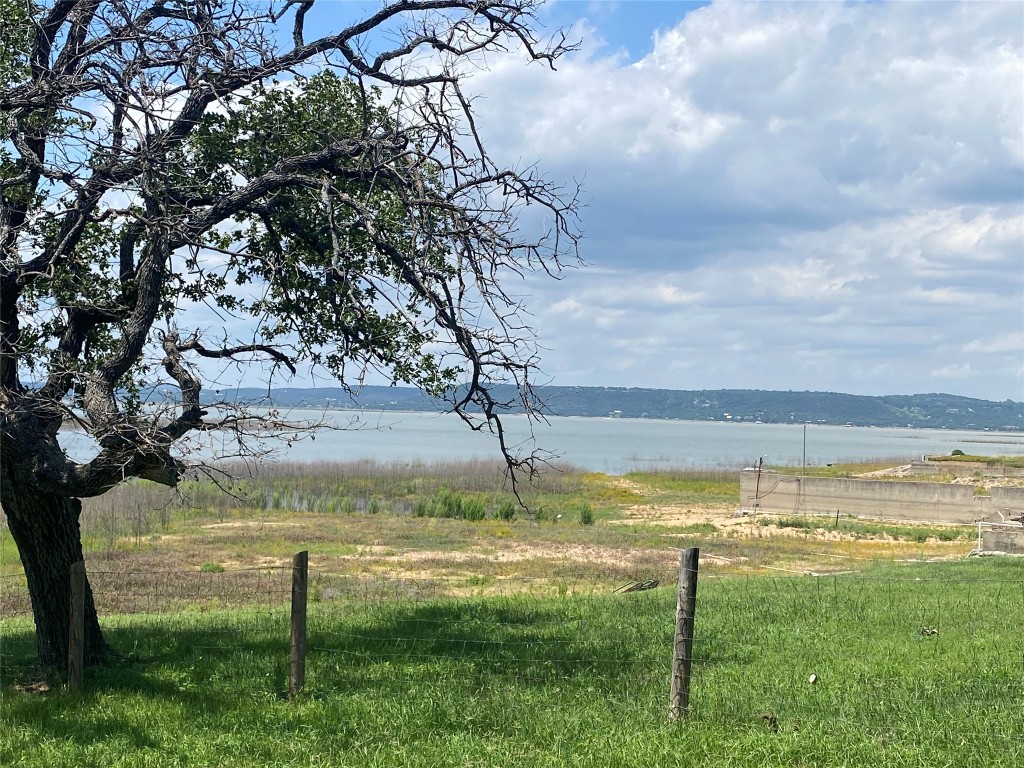 a view of an ocean from a yard