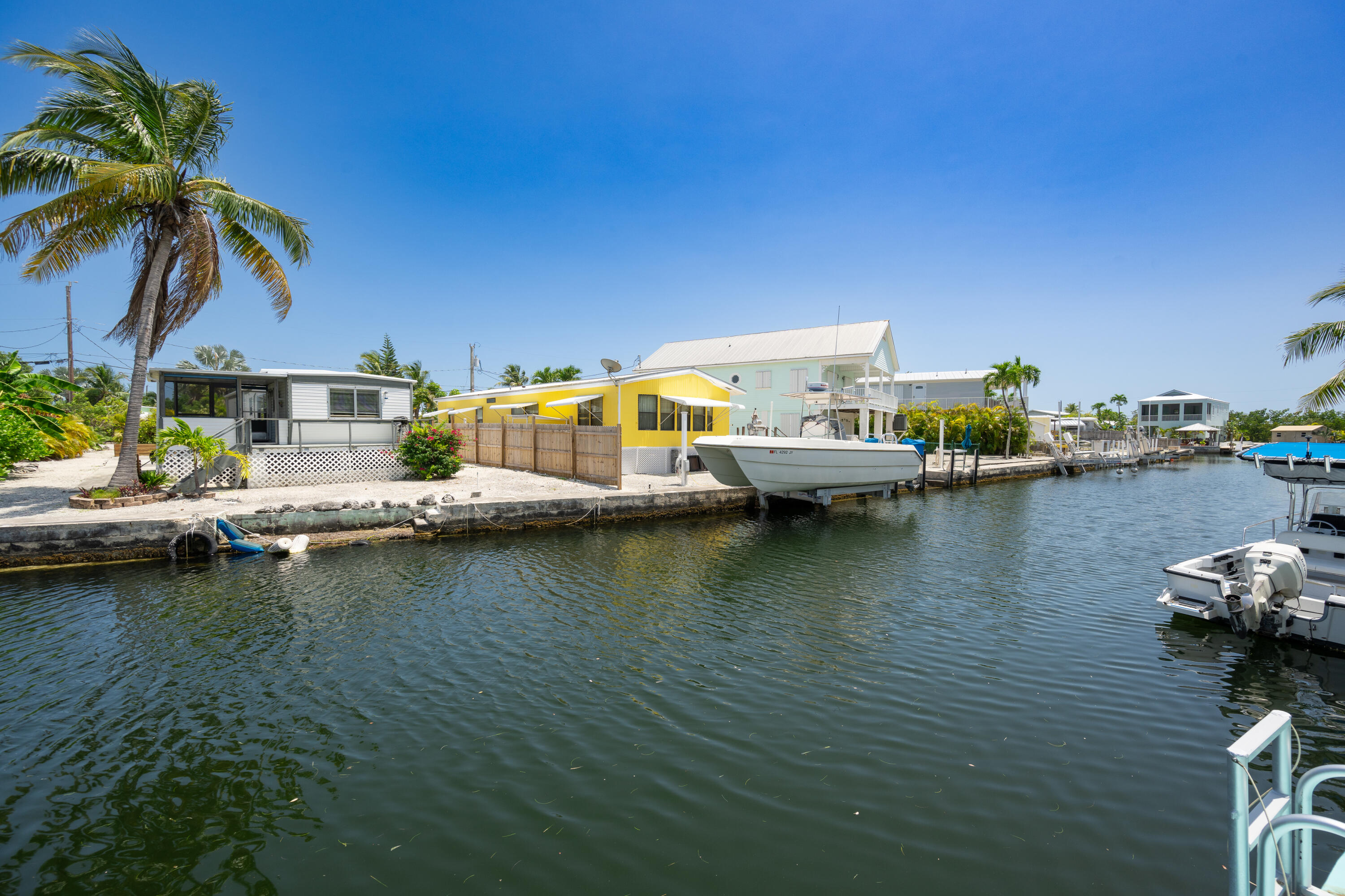 a view of a lake with houses