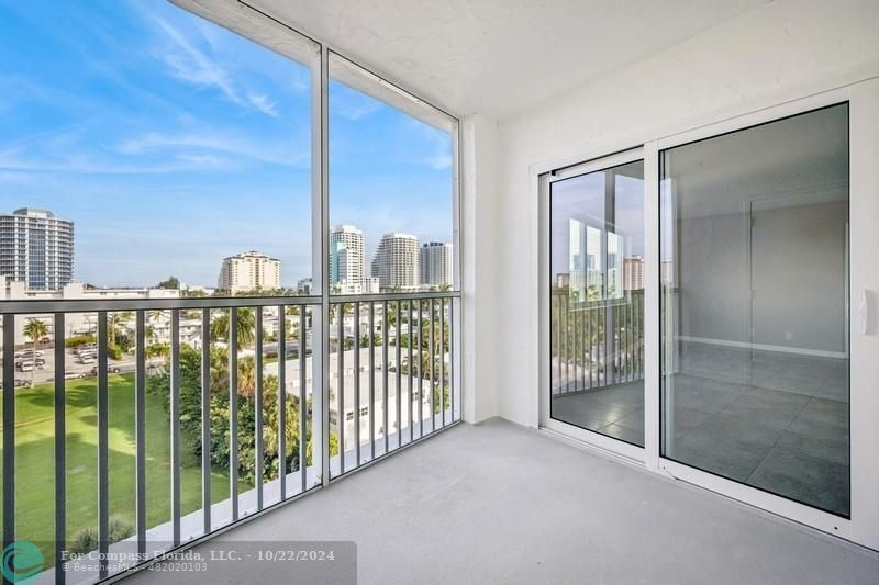 a view of a balcony