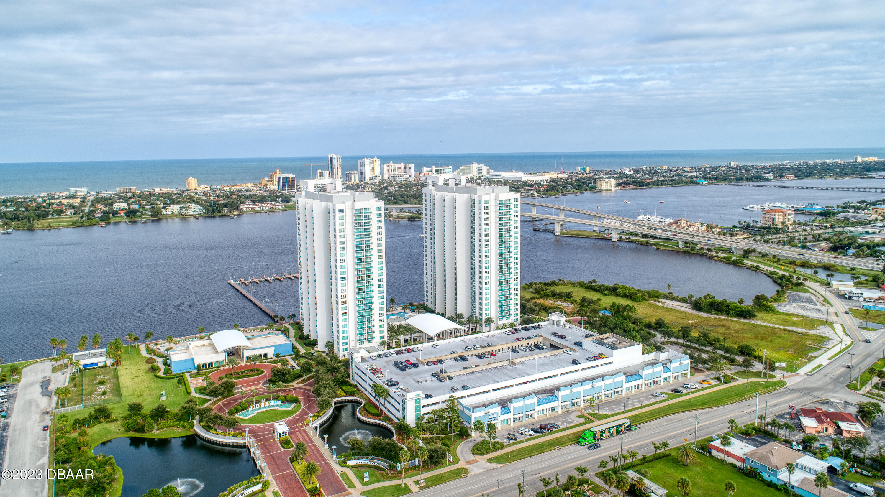 an aerial view of a city