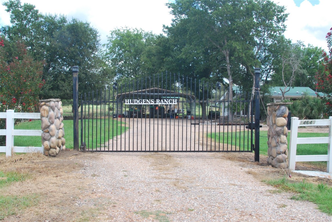 a view of a park with a fence