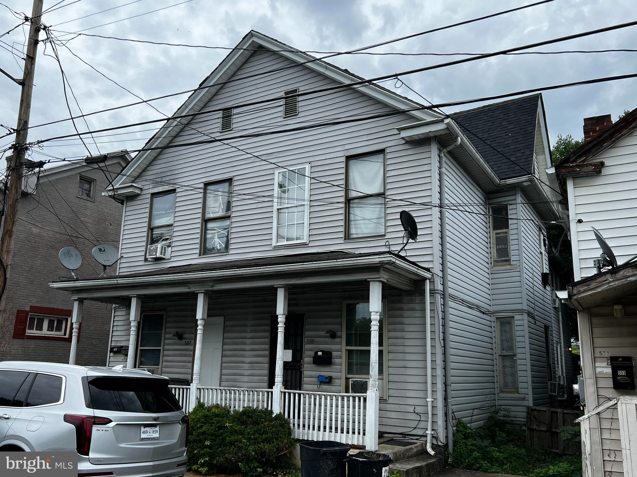 a front view of a house