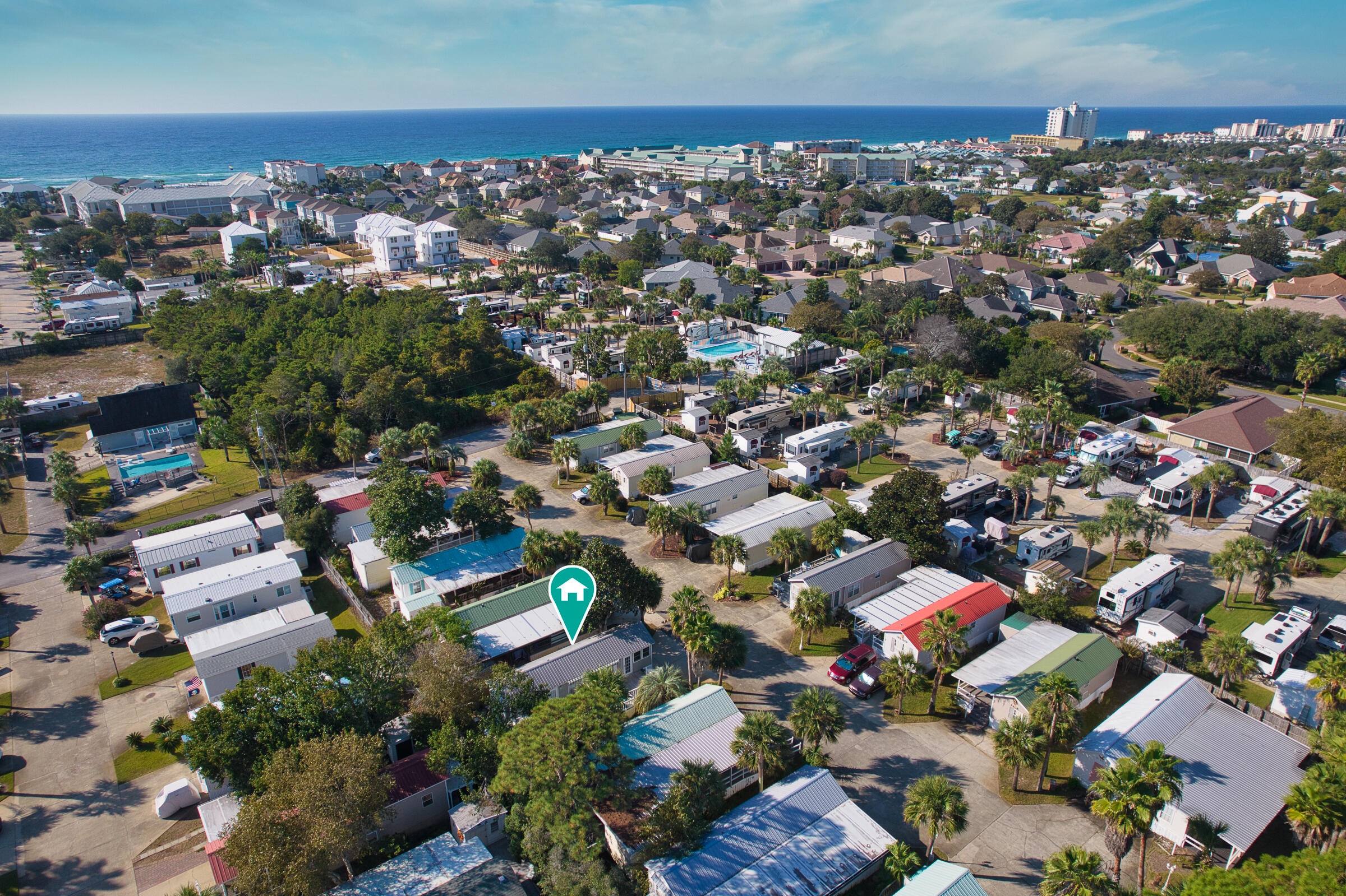 an aerial view of a city