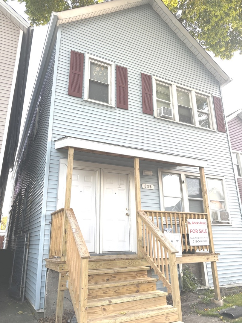 a front view of a house